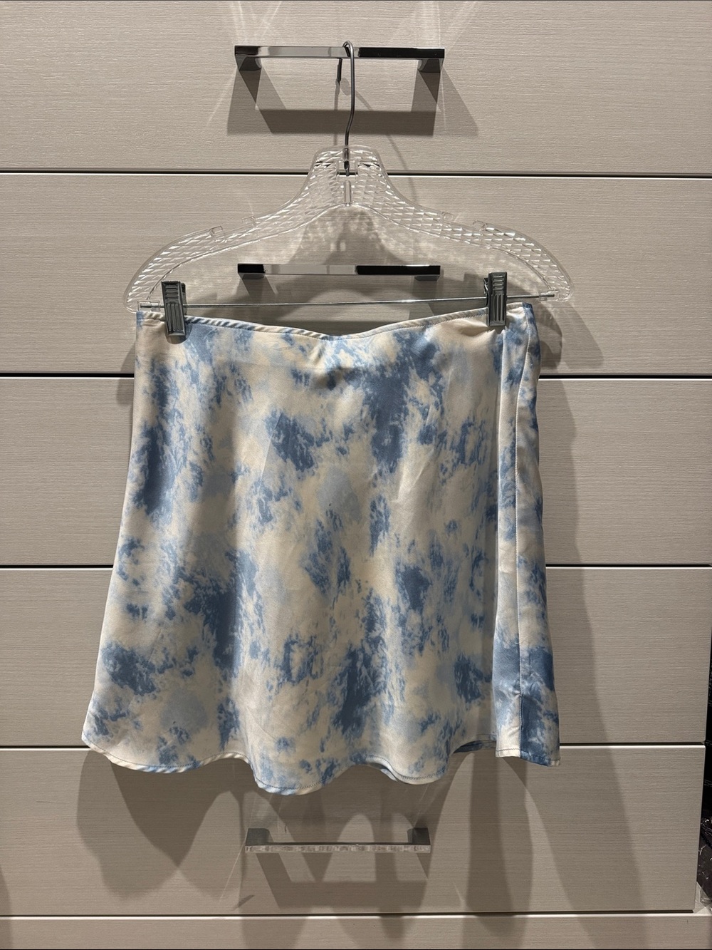 Derek Heart Blue & Cream Tie-Dye Skater Skirt